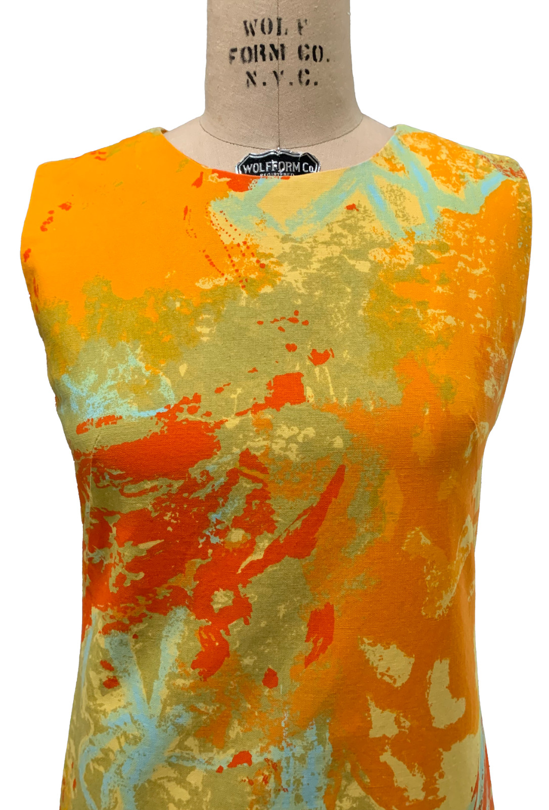CAVANAGH’S VIRGIN ISLANDS Vintage 70s Women’s Print Sleeveless Shift Dress -Sz S