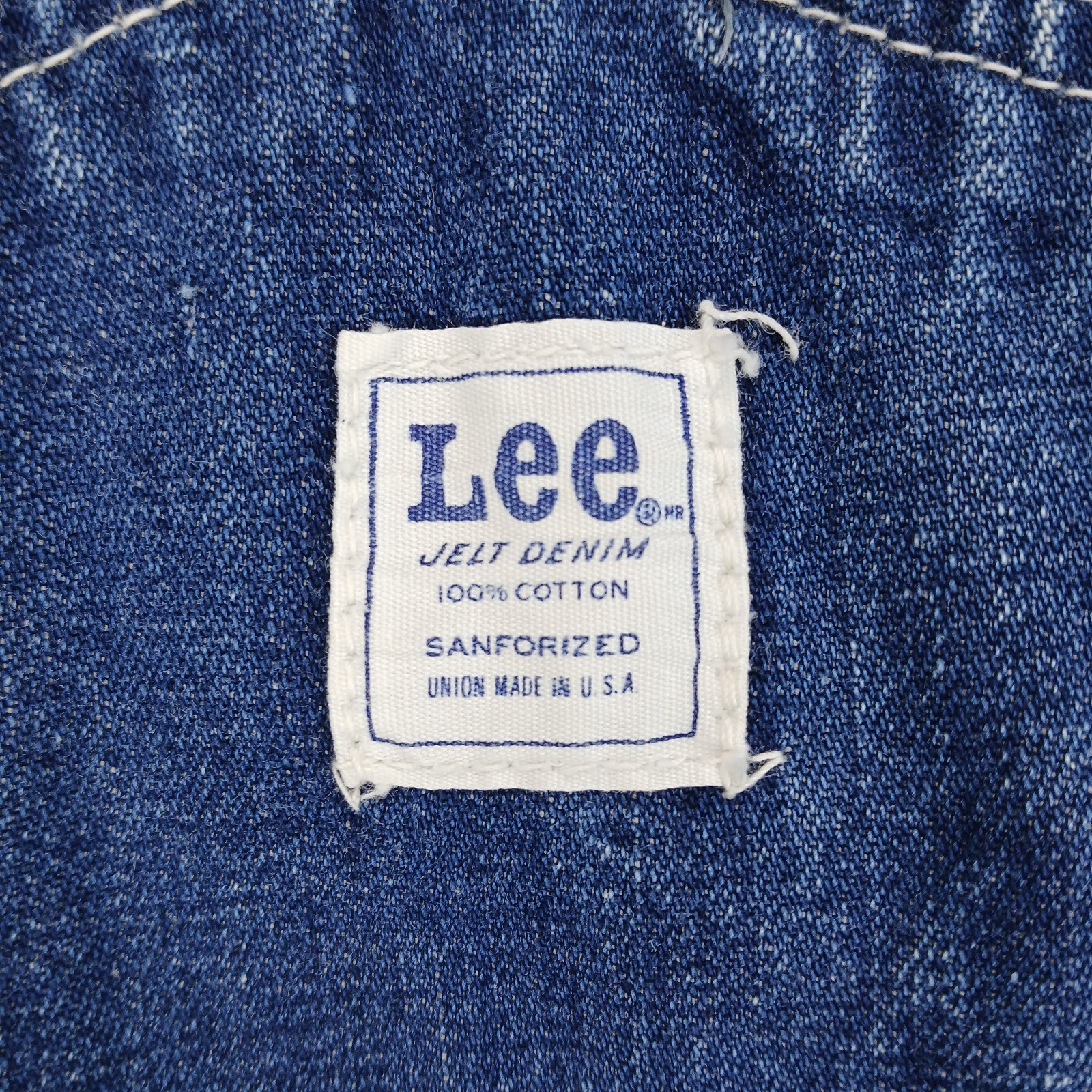 Vtg Lee Sanforized Jelt Denim Overalls 30×28 Donut Button Fly 50s 60s Stains