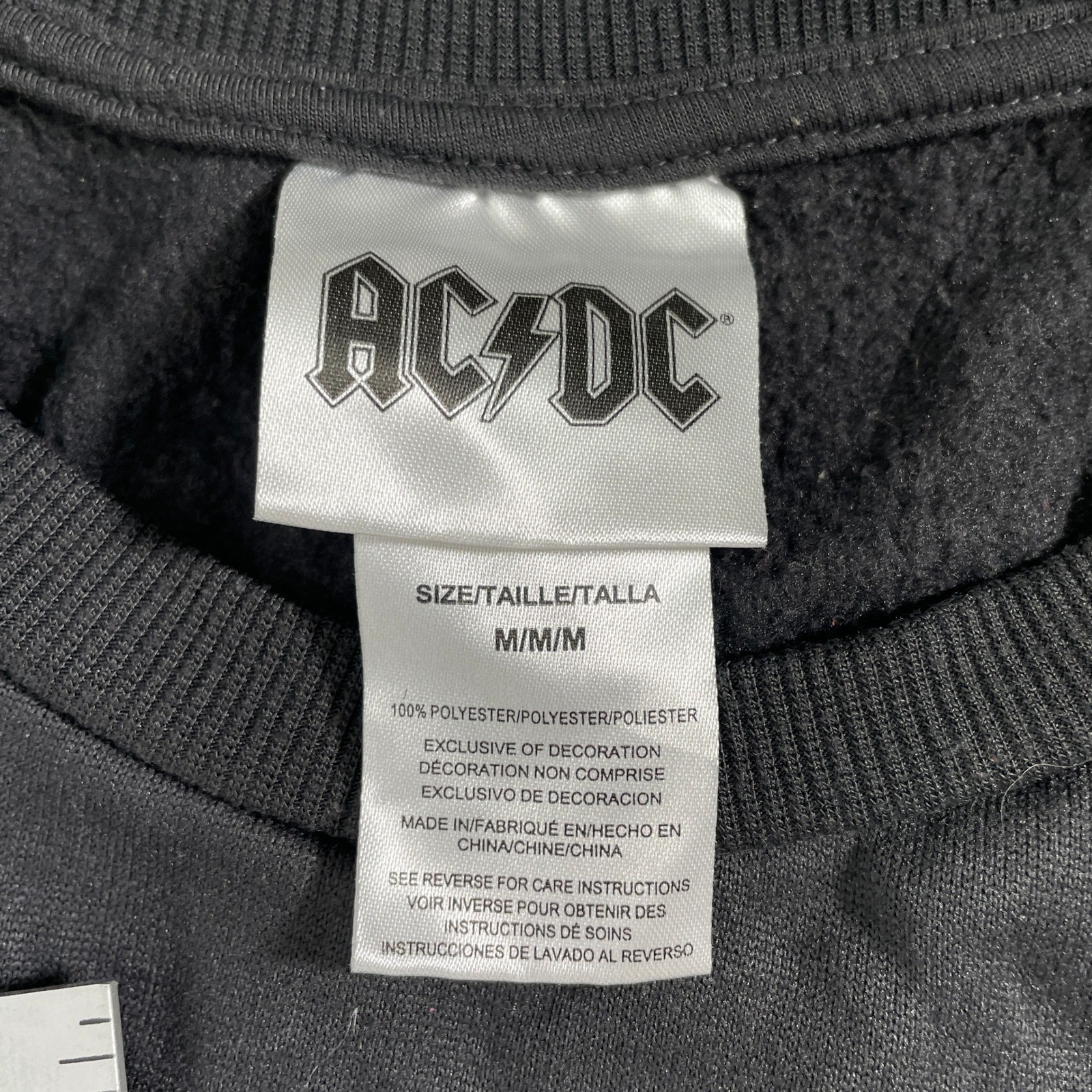 AC/DC Blow Up Your Video Angus Young Rock Black Sweatshirt Men’s MEDIUM
