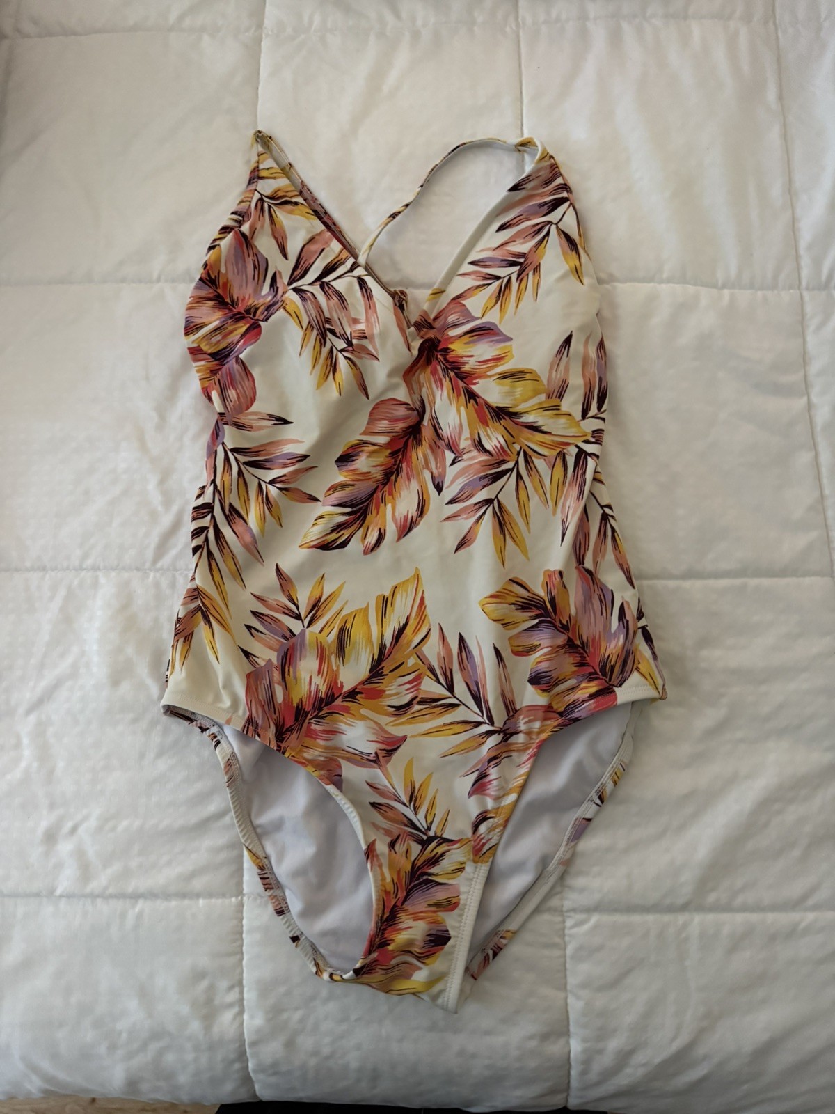 Womens Kona Sol One Piece Swimsuit Bikini Size Large & Wrap