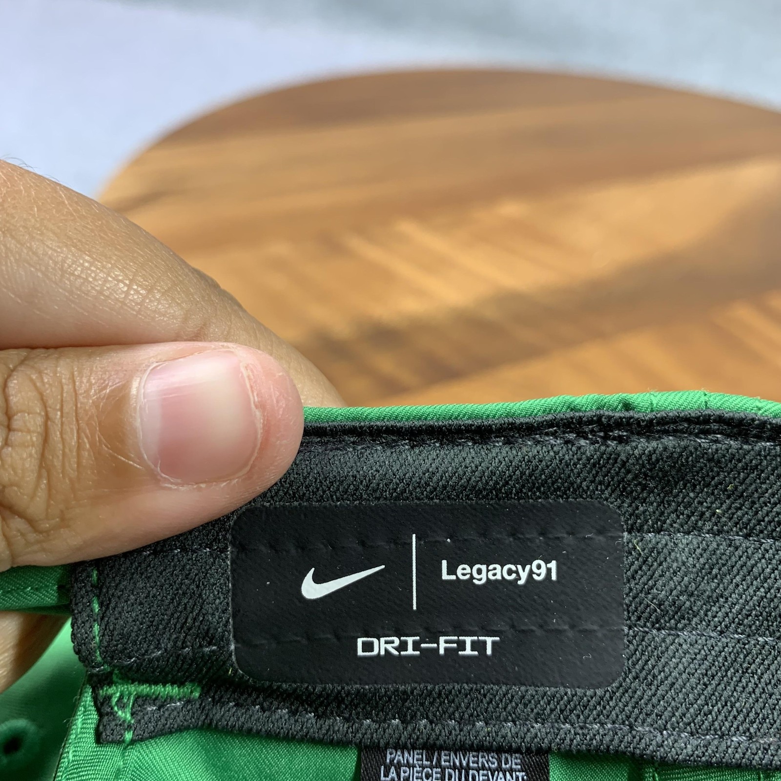 Nike Legacy91 16 Logo Hat Cap Strap Back Green Dri-FIT Golf Mens One Size