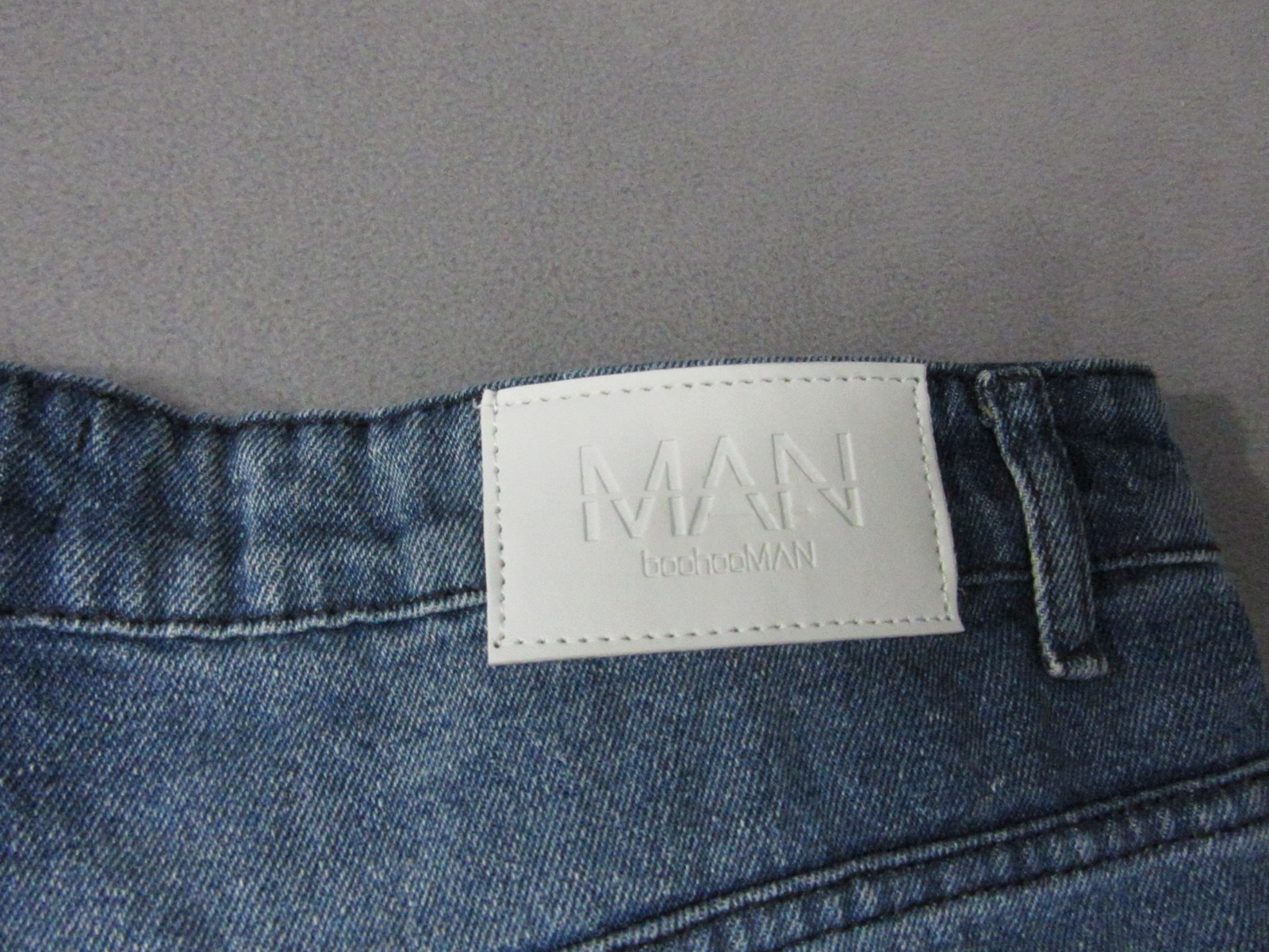 BoohooMAN Jeans Mens 36 Blue Baggy Extra Wide Leg Denim Carpenter EDM Skater