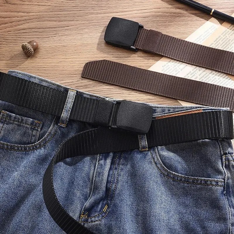 Canvas Nylon Tactical Belt Non-metallic Anti Allergy Ideal For Outdoor Training