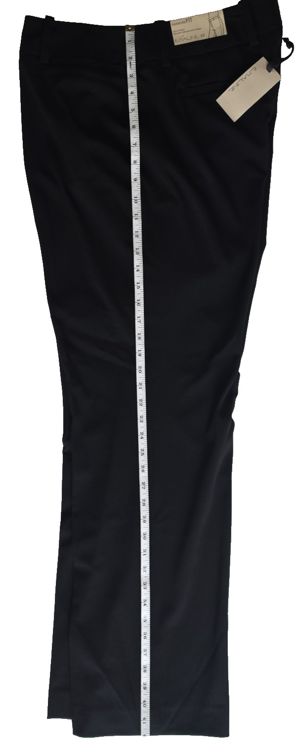 Emaline Dress Pants Womens Size 16 Slacks Signature Fit Black Wide Leg