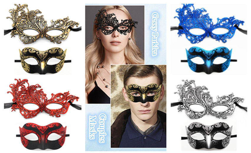 SN-A2-3 Couples Venetian Fairy Pixie Masquerade Halloween Masks 8 Colours