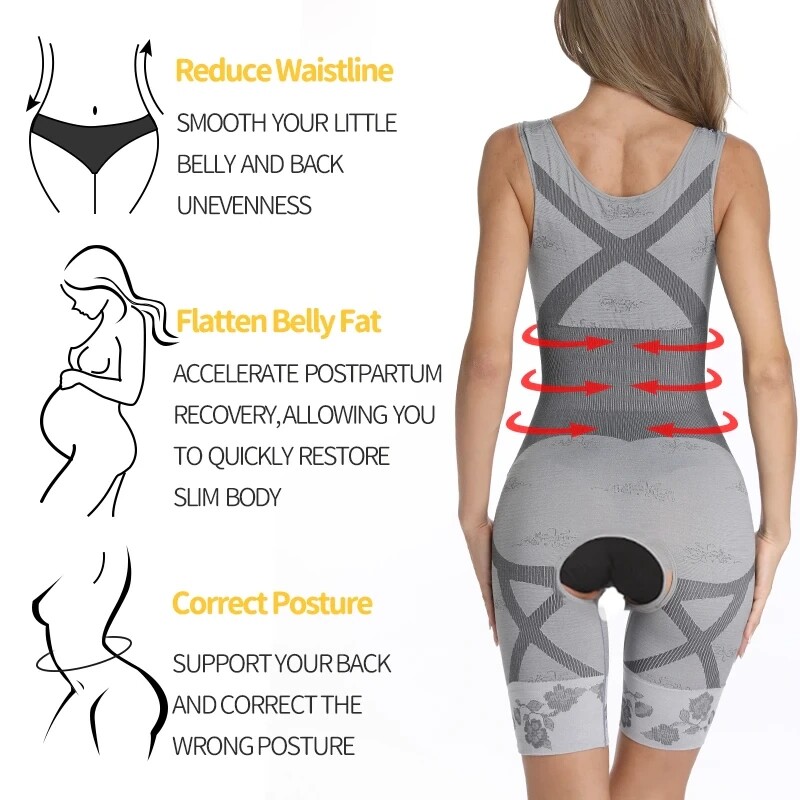 Women Bodysuit Shapewear Post Surgery Tummy Control Slimming Full Body Shaper