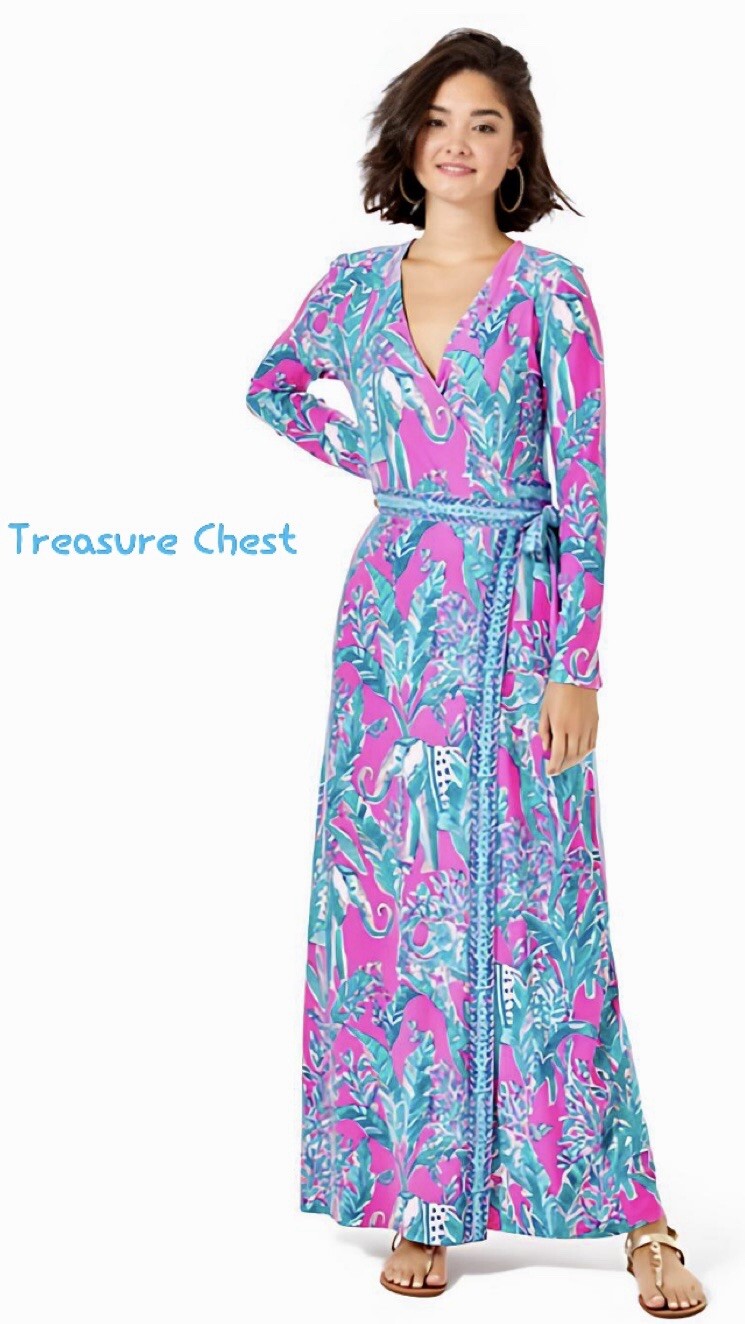 Lilly Pulitzer NWT Marseilles Wrap Maxi Talk Story to Me 🦄 Size XXS,M