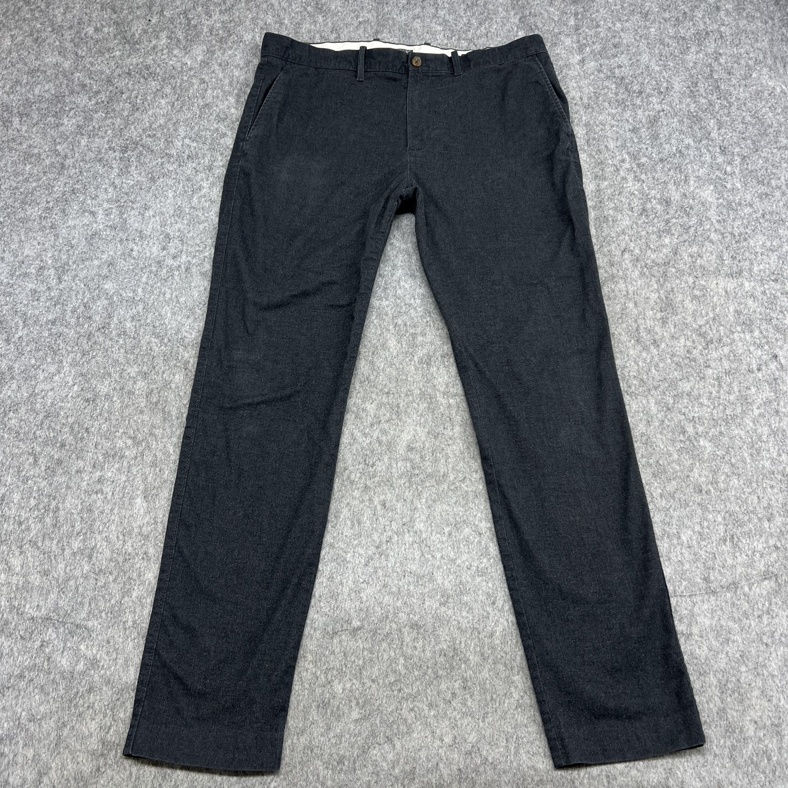 J Crew Bowery Pants Mens 35×32 Gray Slim Flex Chino Stretch Dress Trousers Work