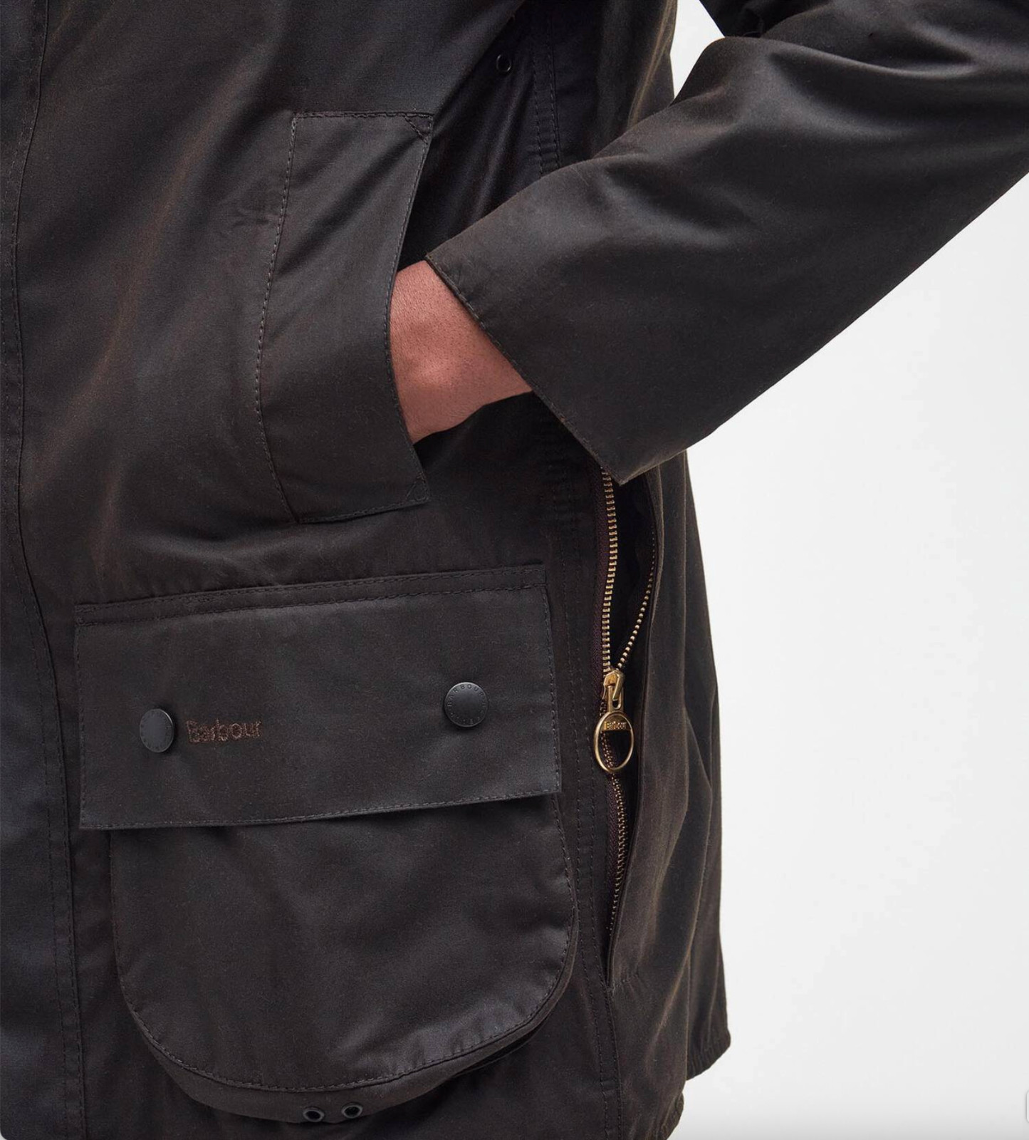 Barbour Beaufort Waxed Jacket OLIVE Size 48 Mens Coat England Hunting NEW W TAGS