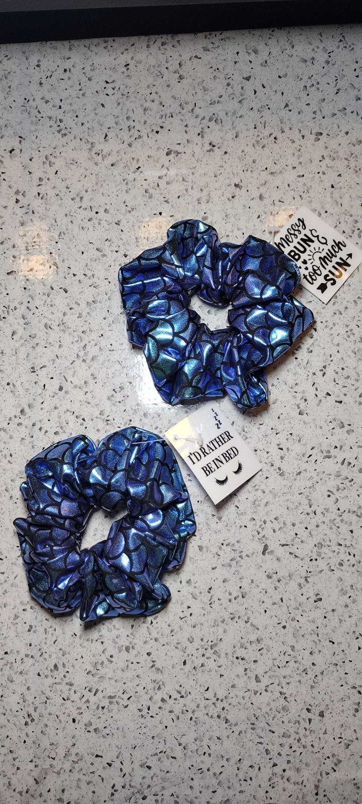 2 Pairs Handmade novelty Fashion Hair Scrunchies