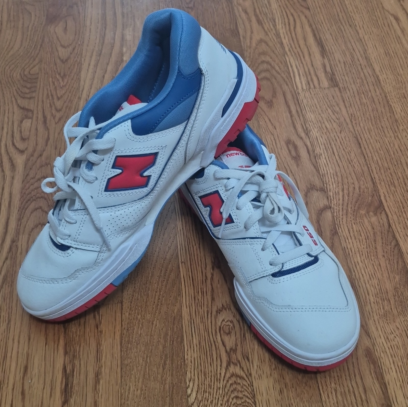 Size US11 men New Balance 550 Red Atlantic Blue white