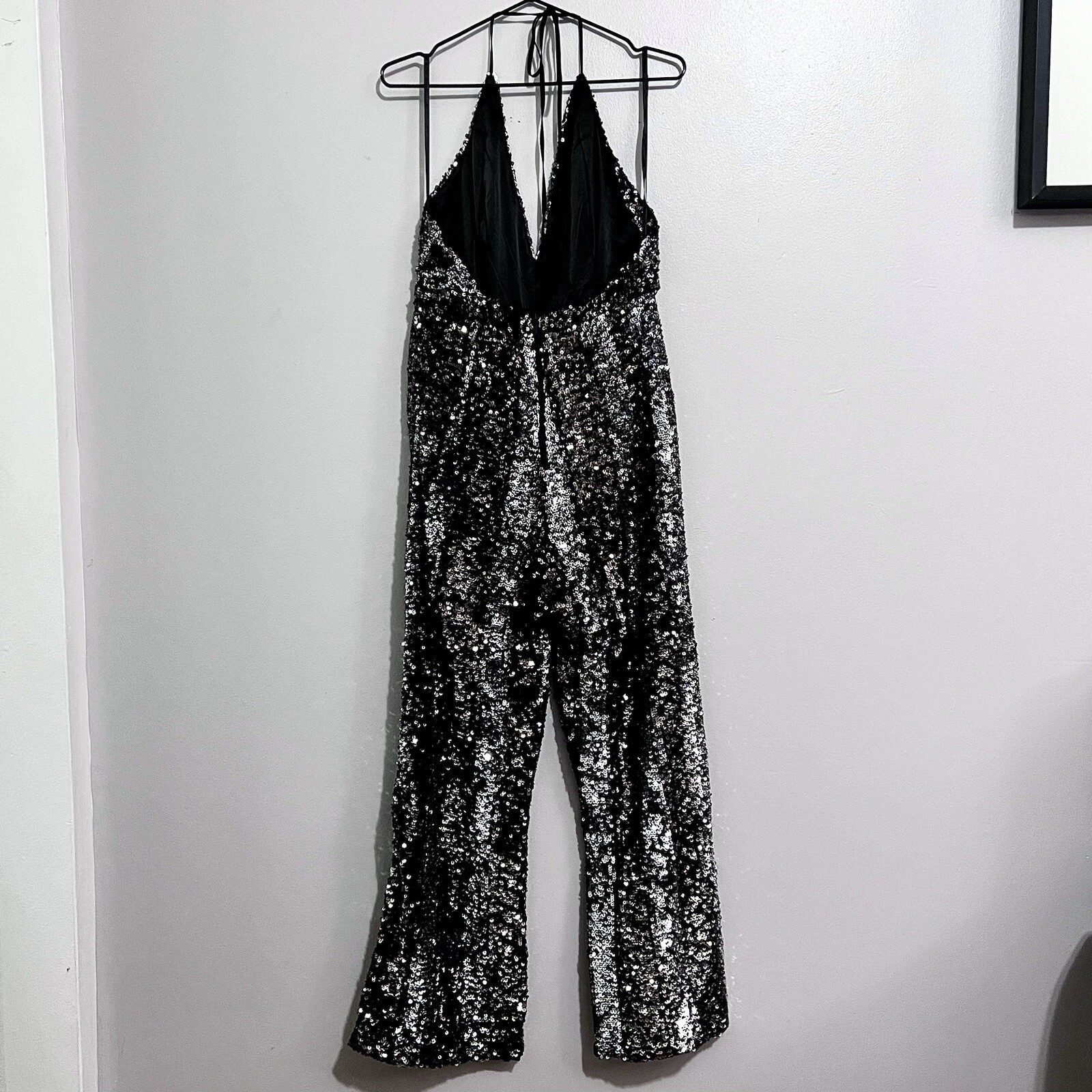 NWT Bardot Disco Barbie Silver, Champagne Gold, & Midnight Black Sequin Jumpsuit