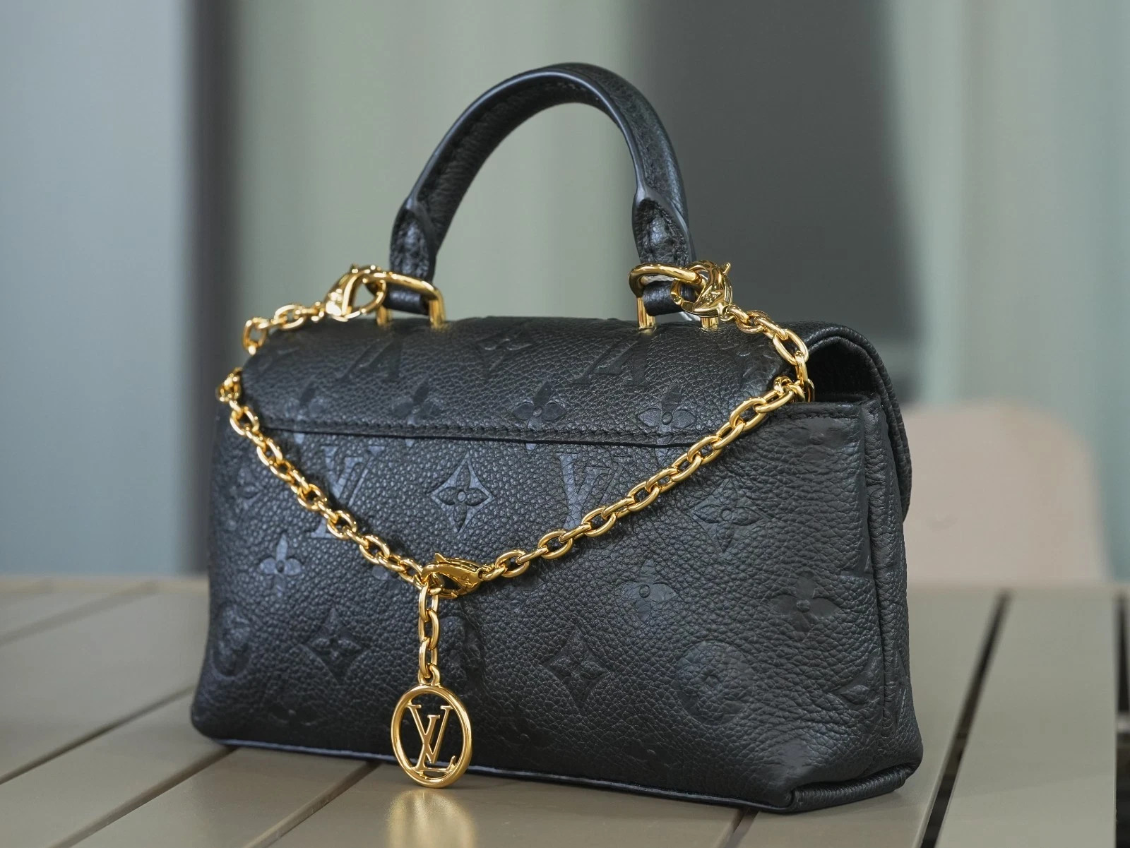 Louis Vuitton Madeleine Nano Monogram Empreinte Top Handle Chain Crossbody GHW