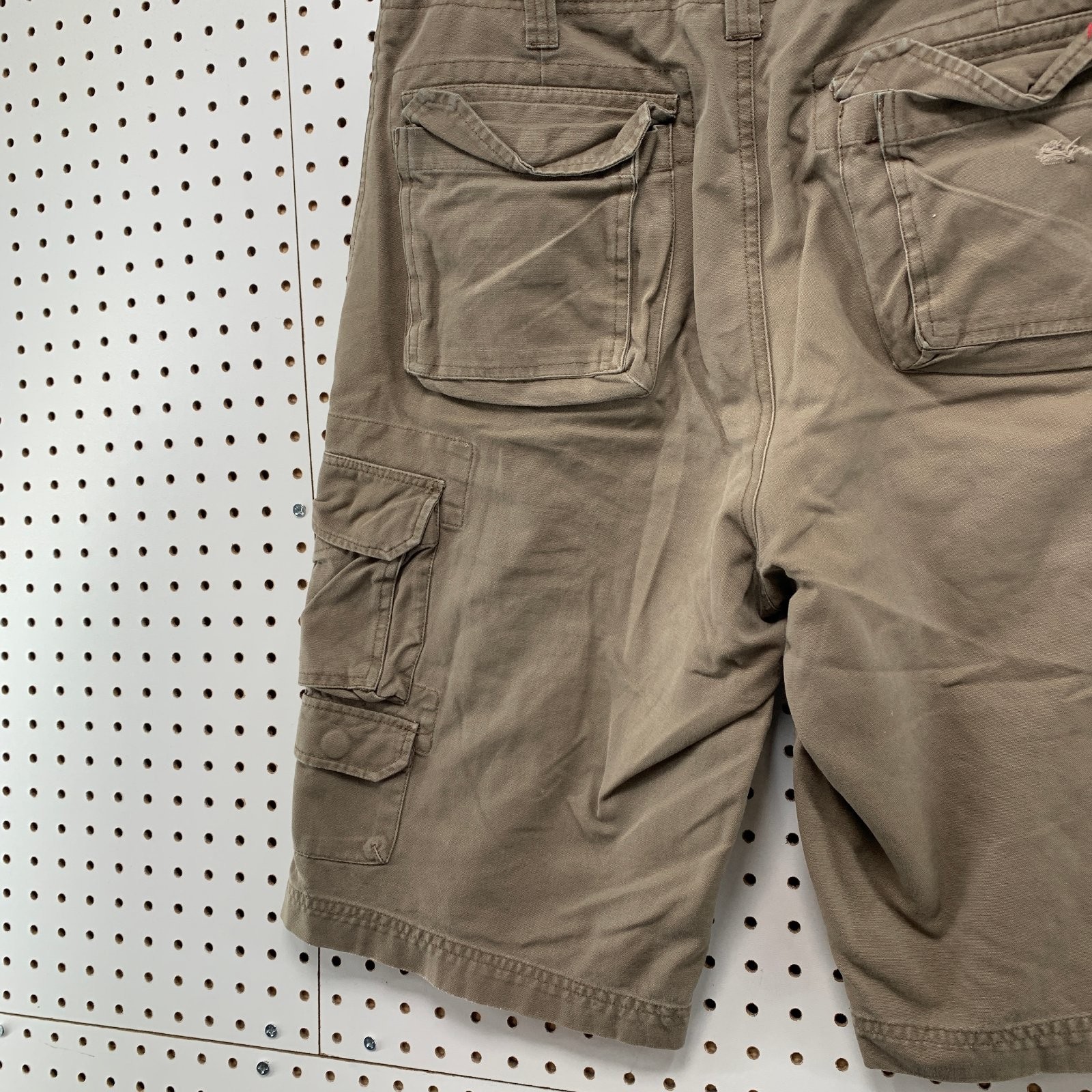Vintage Planet Surf Cargo Khaki Shorts Mens 33×13 Surf Beach Brown Utility