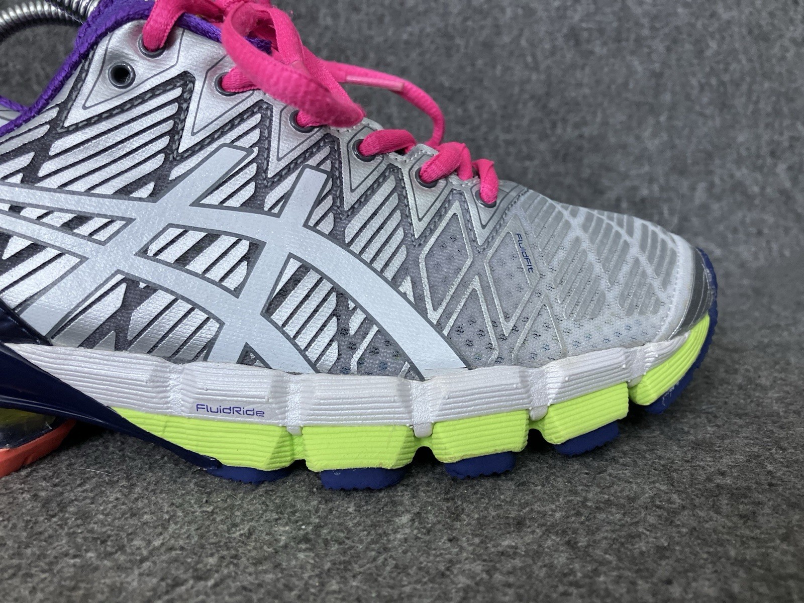 Asics Gel Kinsei 5 Womens 7.5 Silver Multicolor Y2K Trainer Shoes Sneakers T3E9J