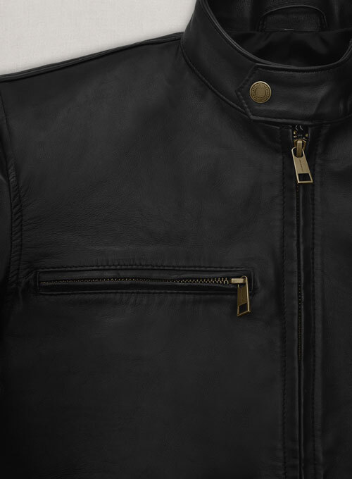 X – Men Cyclops Scott Leather Jacket Black Strip Style Jacket Lambskin Celebrity