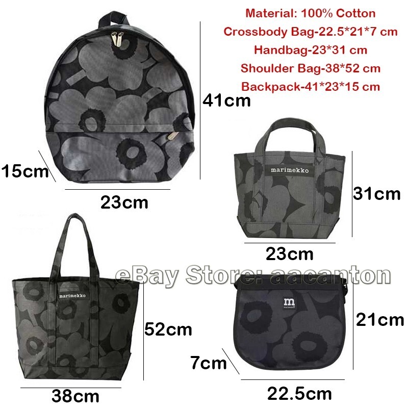 Marimekko Flower Print Crossbody Bags Lightweight Casual Shoulder Bags New