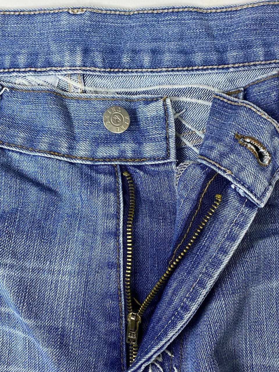ED HARDY Denim Blue Embroidered Regular Straight Jeans Size 36