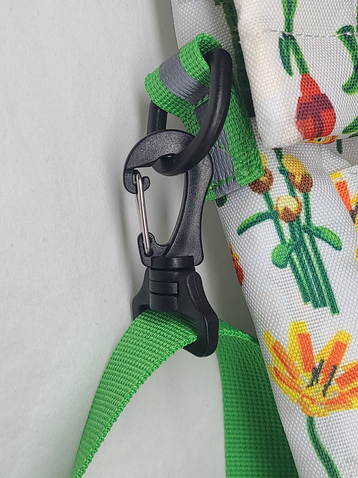 LEGO LEGOLAND Floral Print Crossbody Messenger Bag Zip Buckle Green Strap