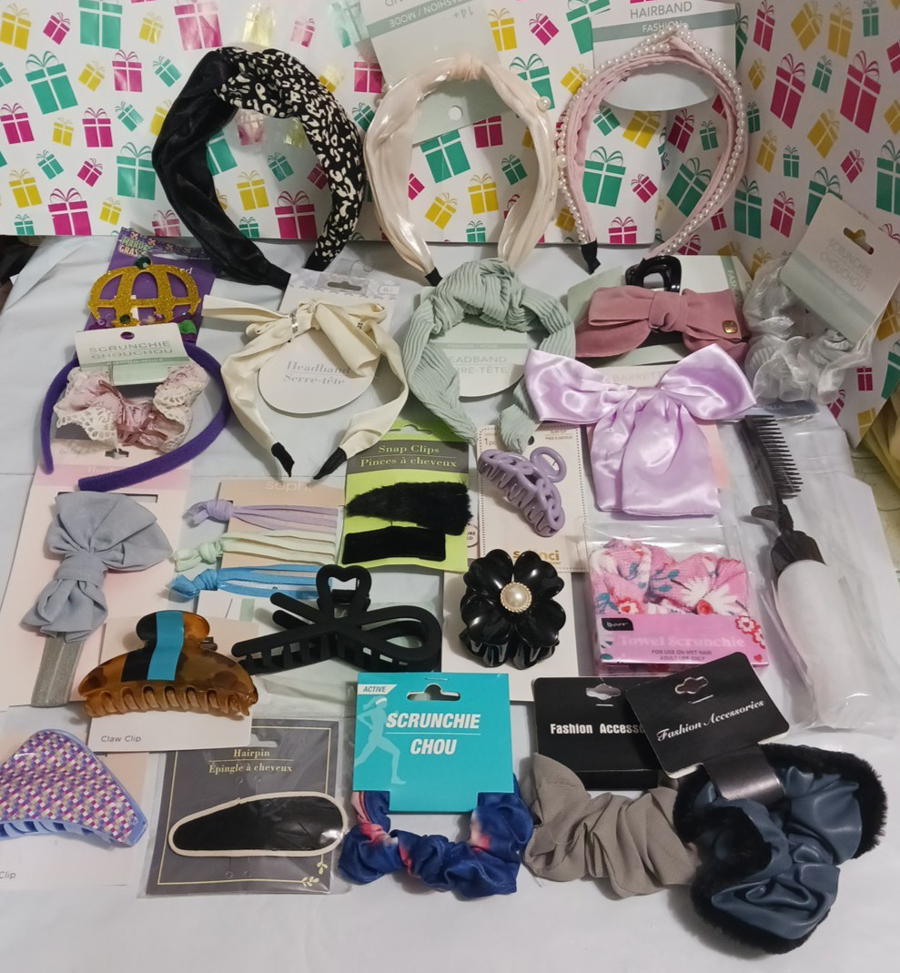 Hair Supplies accessories fashion headband, barrettes, scrunchies, claw clips +
