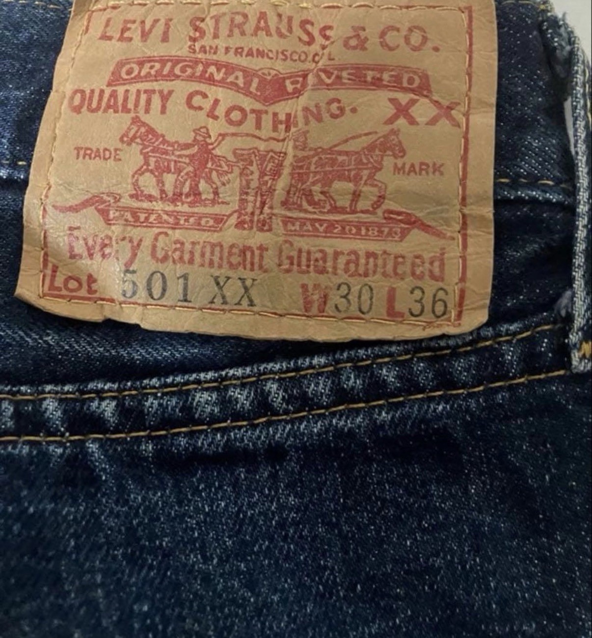 Levi’s 501XX 1955 Era LVC Big E Selvedge Valencia 555 Made in USA W30 L32