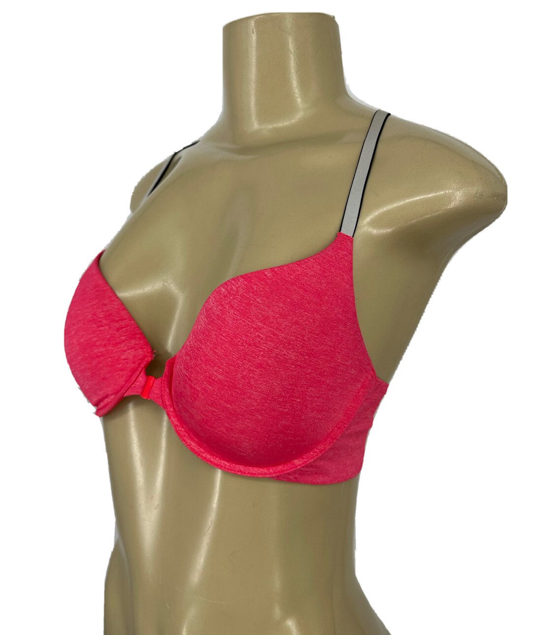 Victoria’s Secret 32D Racerback Semi Demi Bra Underwired Front Closure 1-4