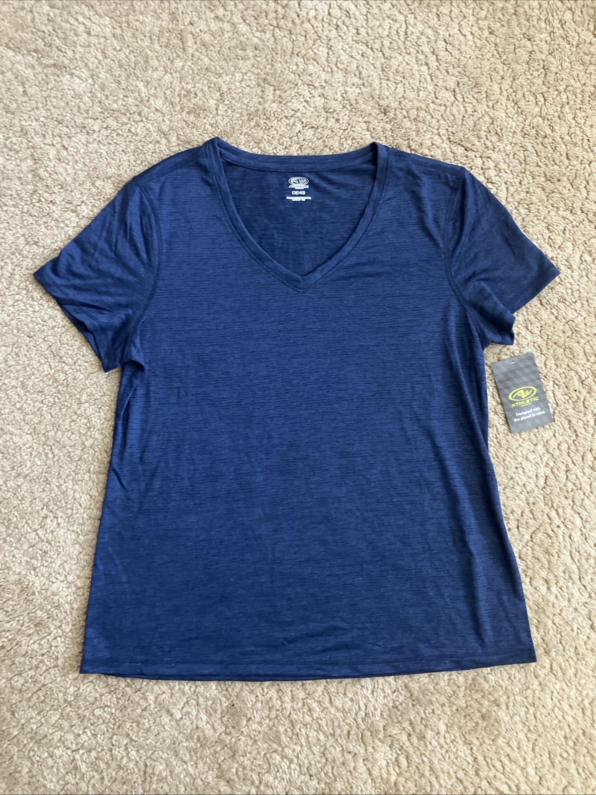 Women’s Size Medium (8-10) Blue Exercise T-shirt Athletic Works