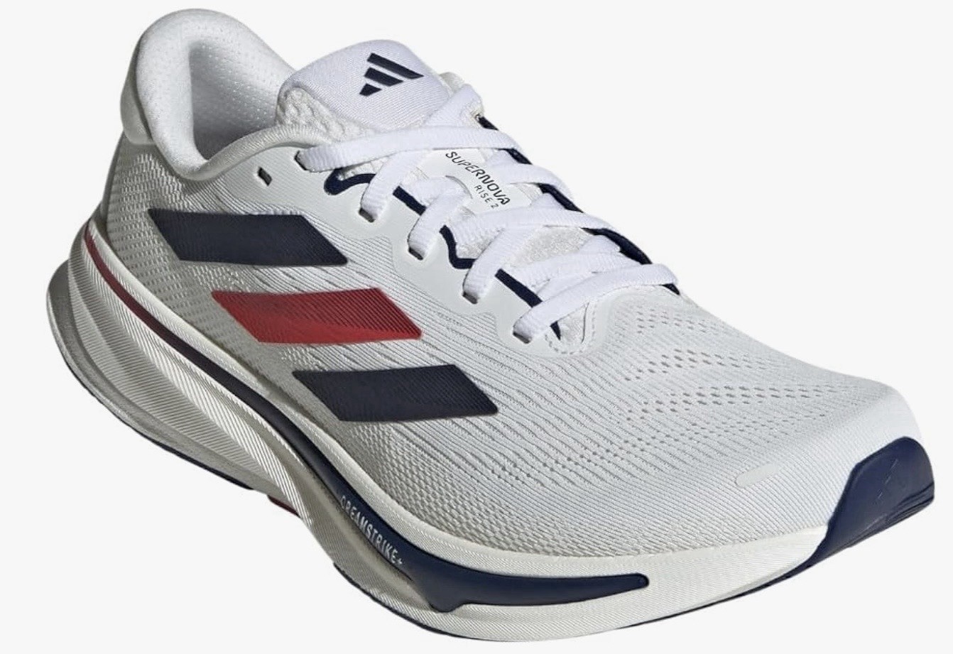 adidas Supernova Rise 2 Running Shoe Women’s 9.5 White/Dark Blue/Red JQ0524