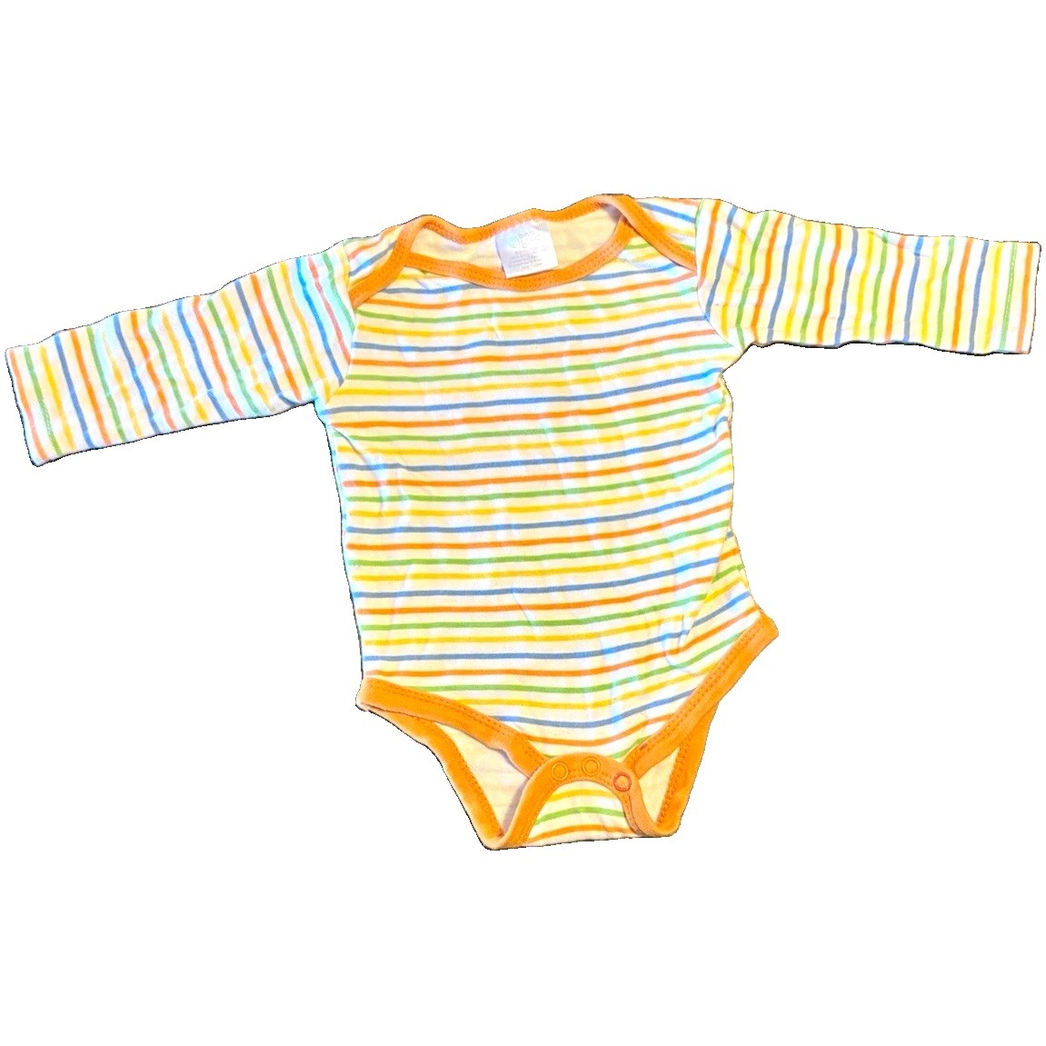 Baby Gear Unisex Baby Multicolor Striped Cotton Knit Snap Bodysuit 6-9M