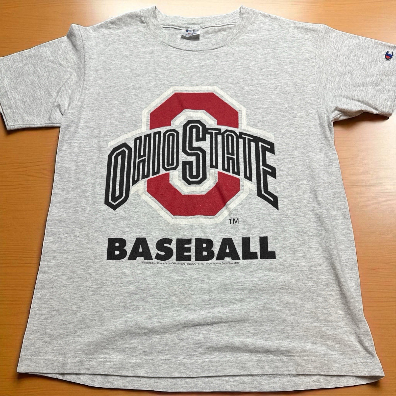 VINTAGE Champion Ohio State Buckeyes Baseball Shirt Sz Med Single Stitch 90s USA