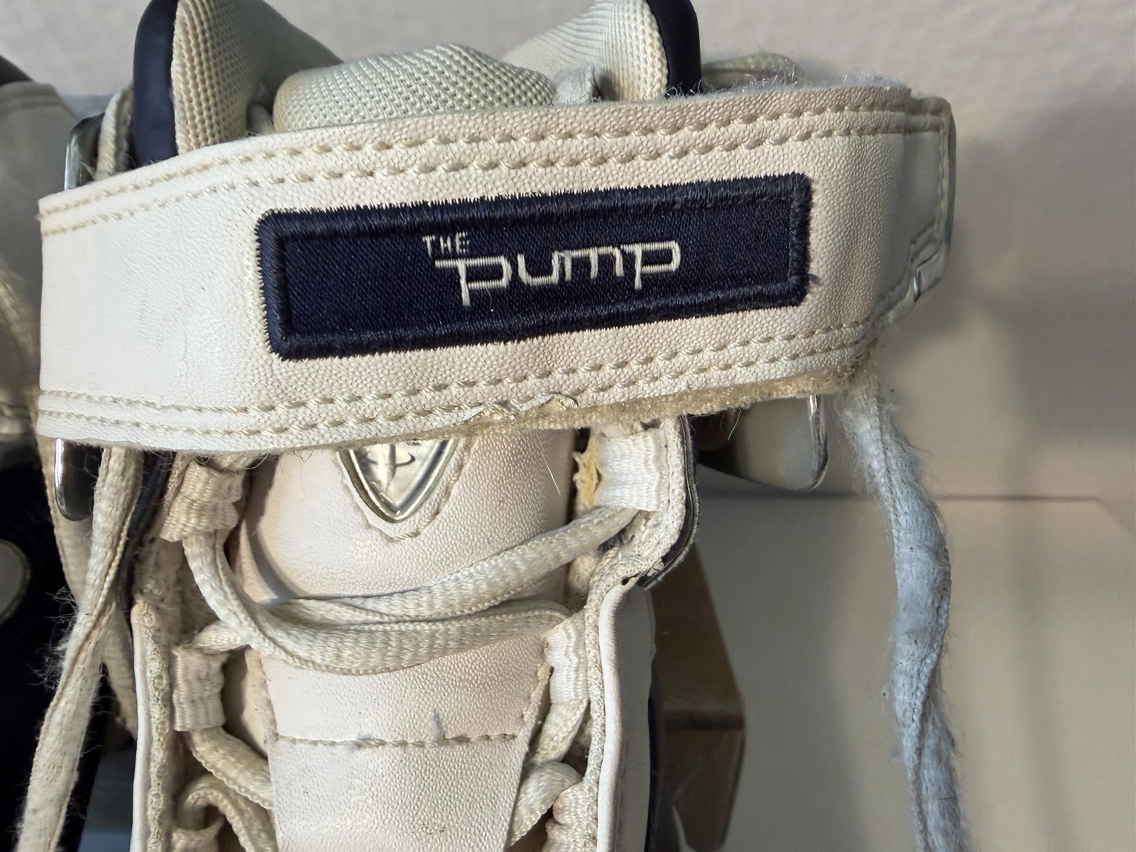 vintage pair of Reebok ATR The Pump basketball shoes,
