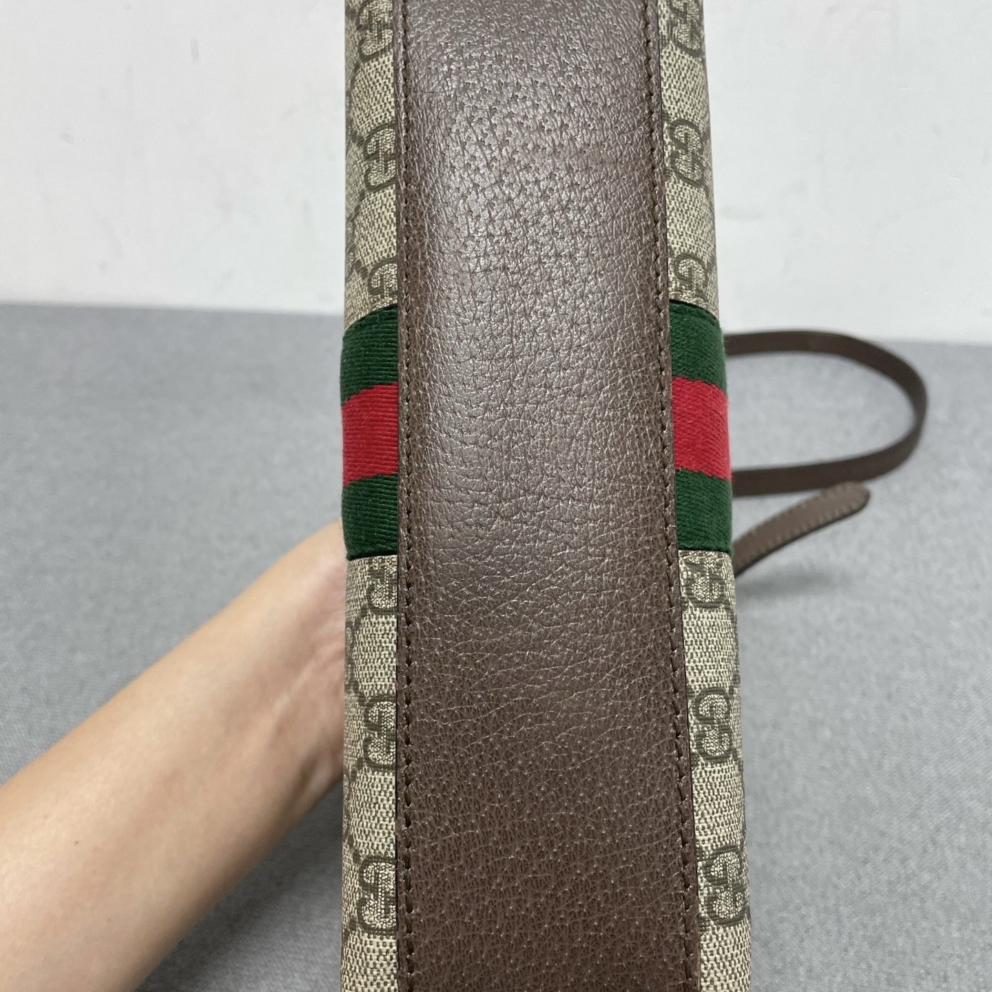 Gucci Pre-Owned Authentic Ophidia Collection Crossbody Bag Beige Shell