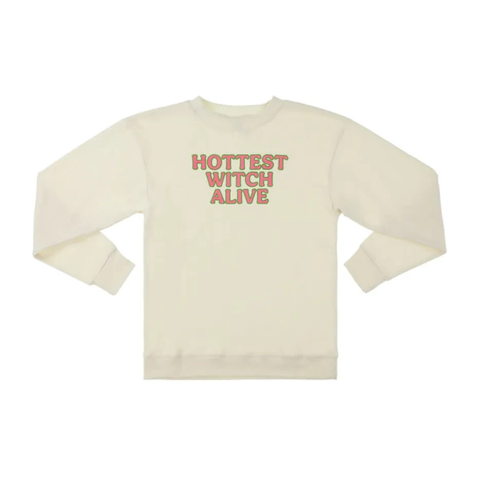 Hottest Witch Alive Beige Women Sweatshirt SMALL Size great for all occasions