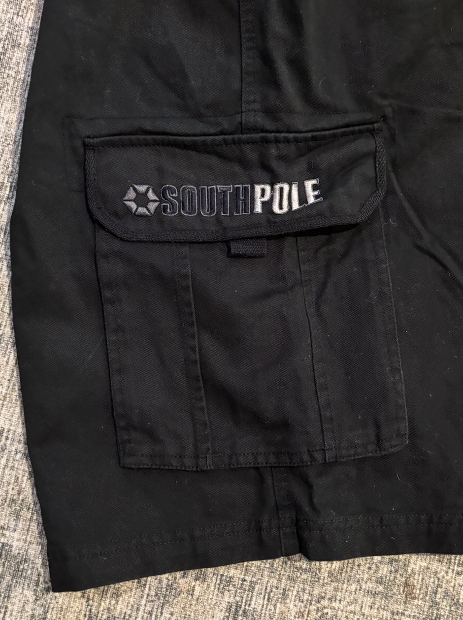 Southpole Men’s Black Cotton Cargo Shorts Size 36