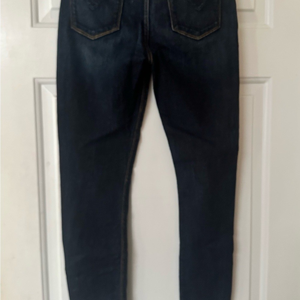 Hudson krista ankle super skinny distressed dark wash Jean. Size 28.