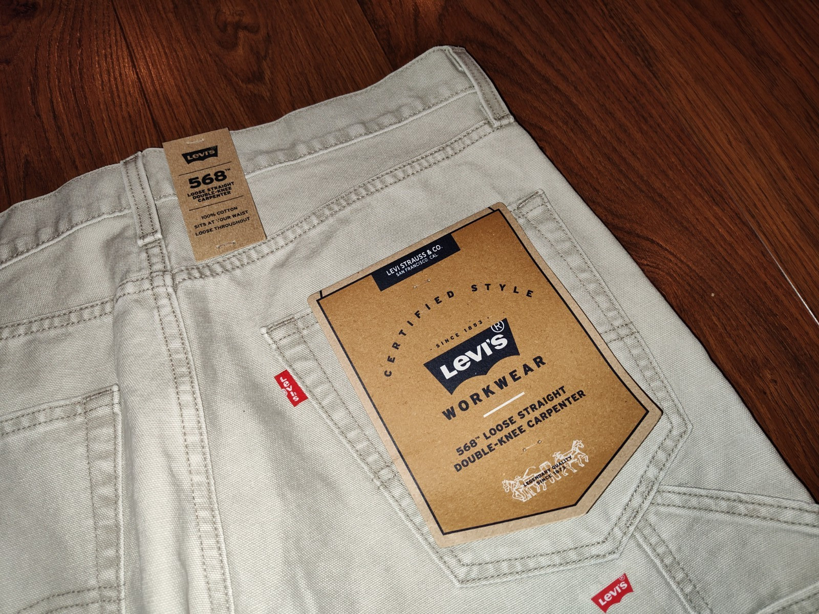 NEW Levis Levi’s 568 Loose Straight Double Knee Carpenter Jeans Pants 32X32 NEW