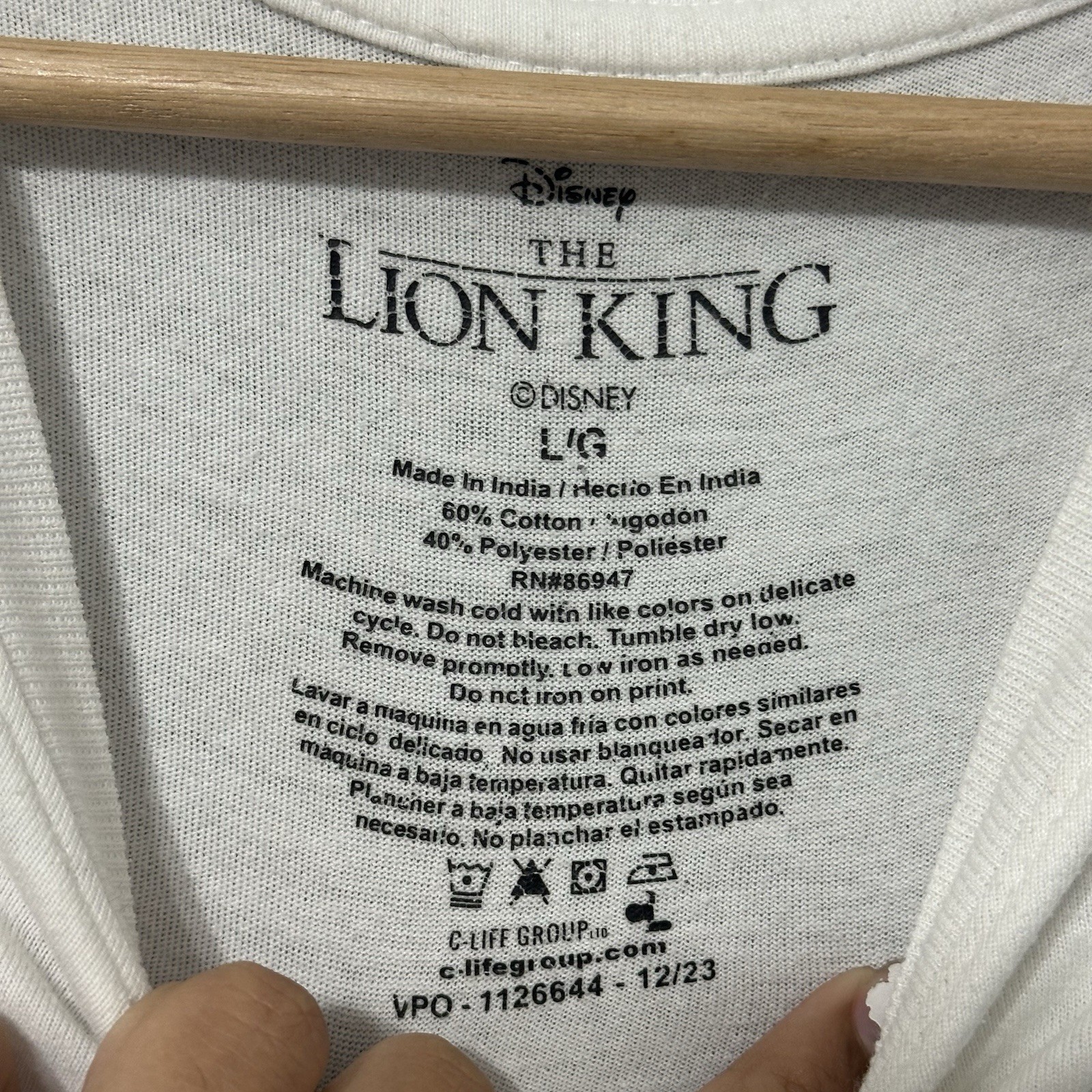 Disney Lion King Hakuna Matata Unisex Graphic T-Shirt Simba Timon Pumbaa Size L