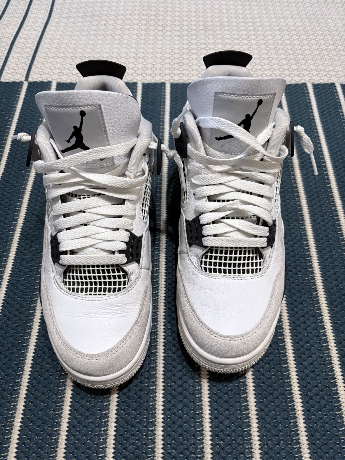 Air Jordan 4 Retro Military Black/White/Black-Neutral Grey 8.5