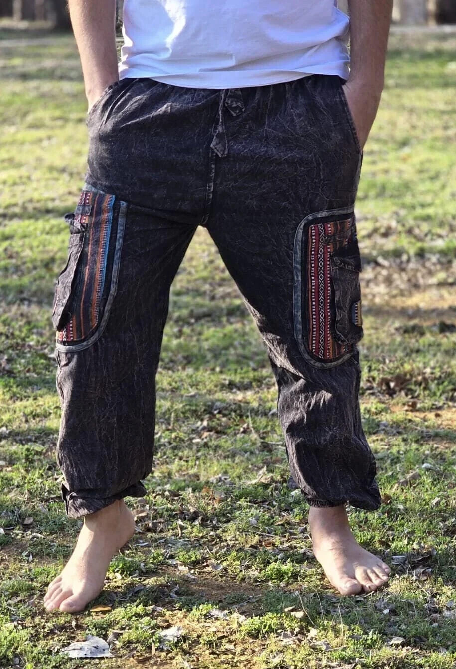 Organically Handmade Natural Stonewashed Colorful Hemp Cotton confy Pant