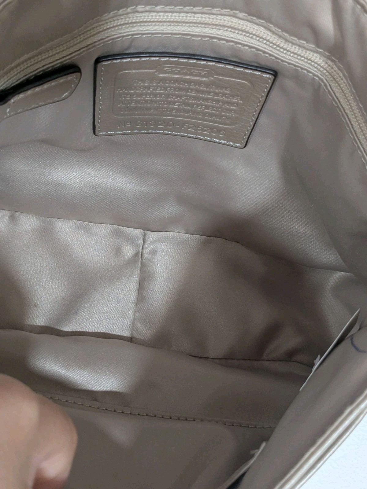 Coach Metallic Champagne Gold Taylor Leather Flap Shoulder Crossbody F25206 2013