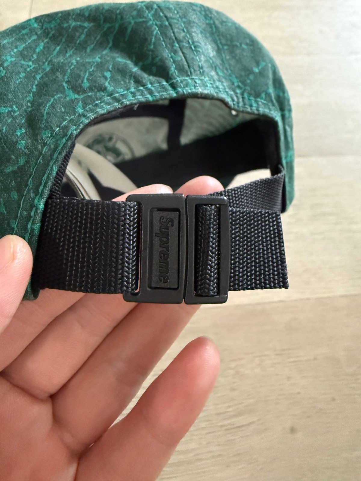 Supreme/Stone Island (FW23) Camp Cap Green Spider Web