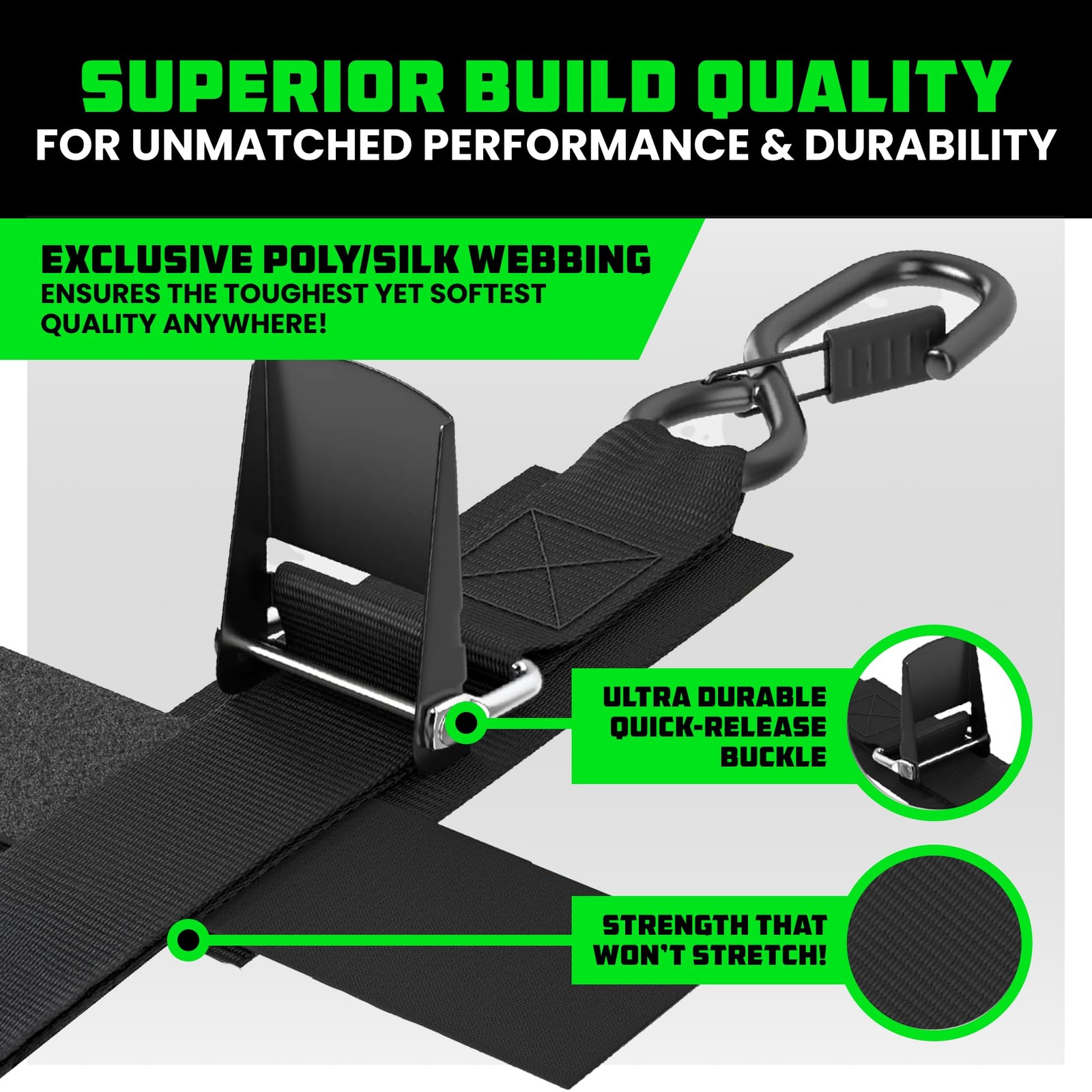 Rhino Usa Boat Trailer Straps 2-Pack – Heavy Duty 2 Inch X 48 Inch Boat Tie