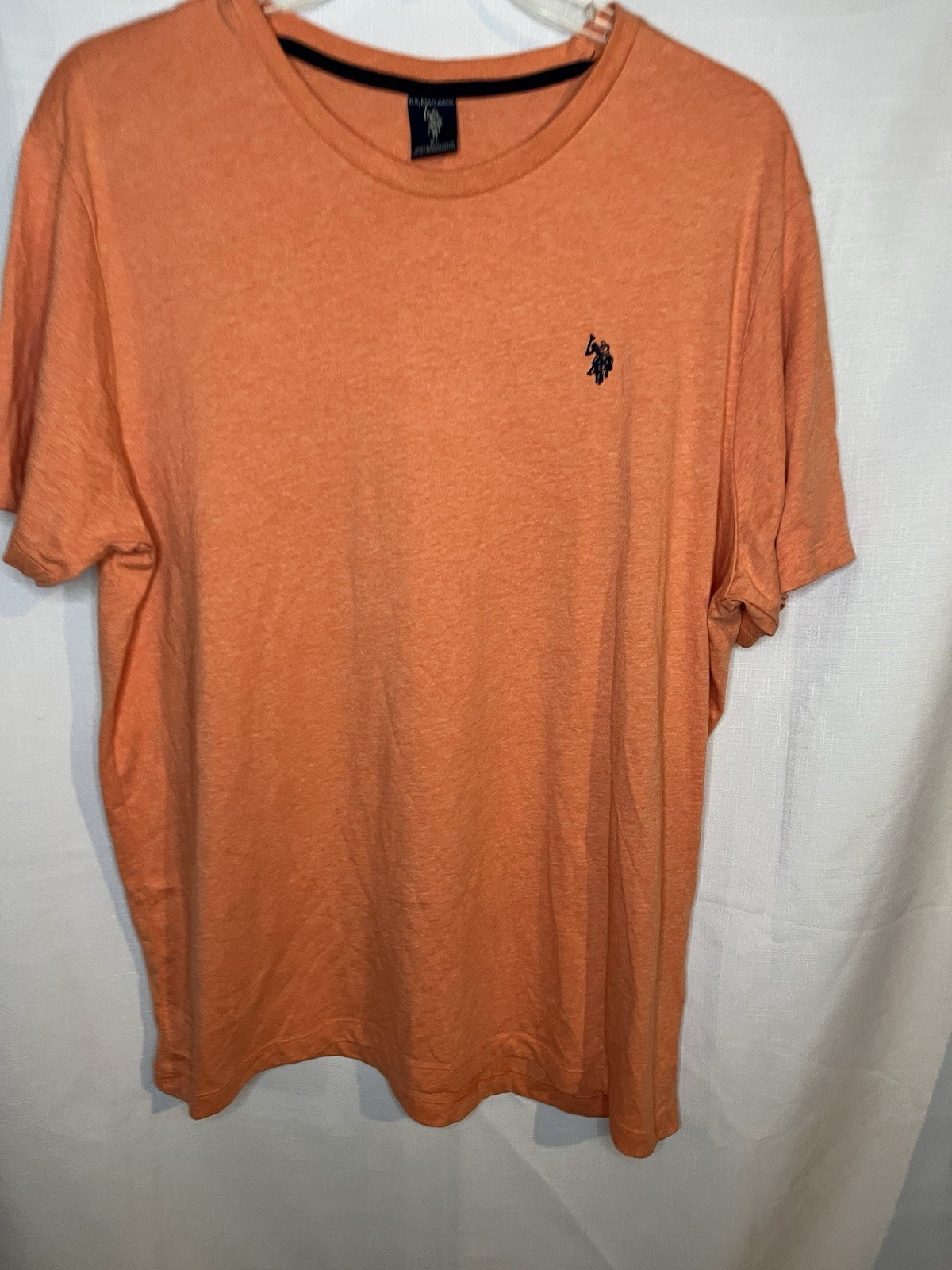 U.S. Polo Assn. Mens Orange Short Sleeve Crew Neck Pullover T-Shirt Size XL