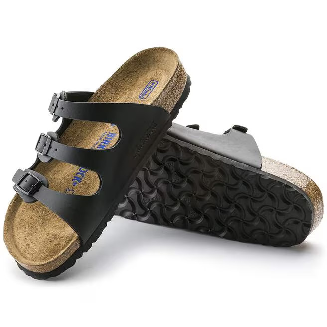 Birkenstock Florida Soft Footbed Birko-Flor Leather Unisex Sandals Wide EU 37-42