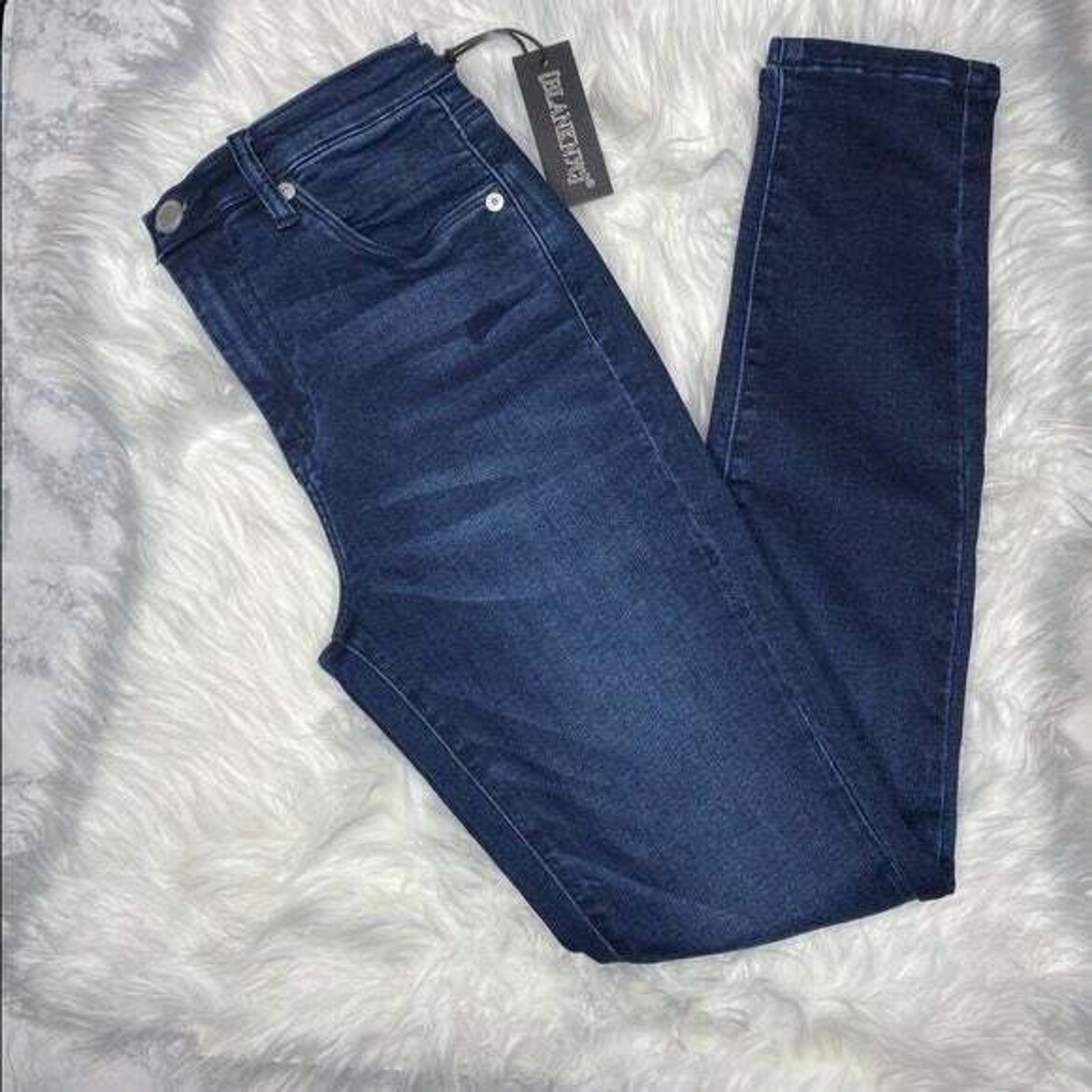 Blank NYC Womens Skinny Jeans Size 27 Dark Blue Stretch Denim New Tags
