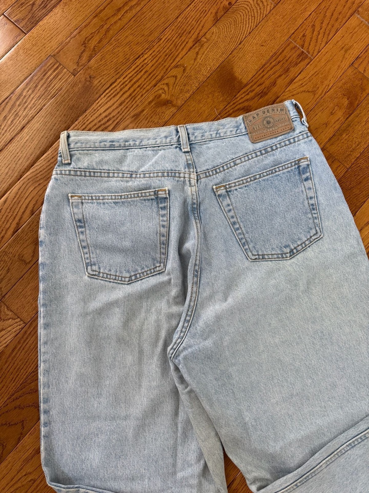 Vintage GAP Denim Women’s Reverse Fit Jeans USA Light Wash High Rise Size 14R