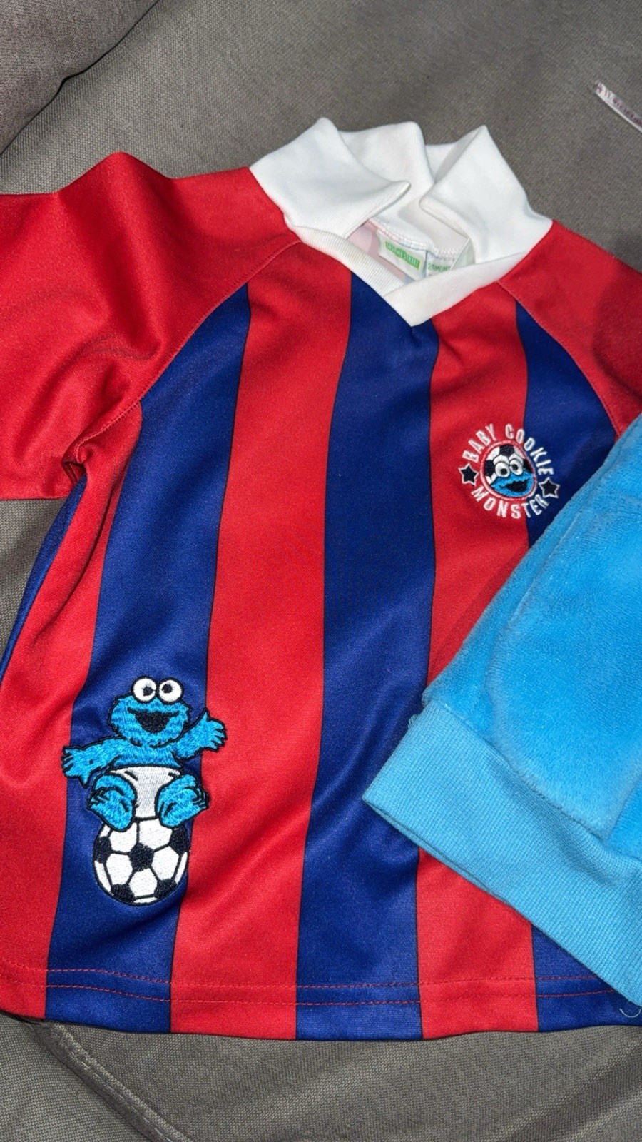 Sesame Street Cookie Monster 2pc Outfit Set 18M/24M vintage