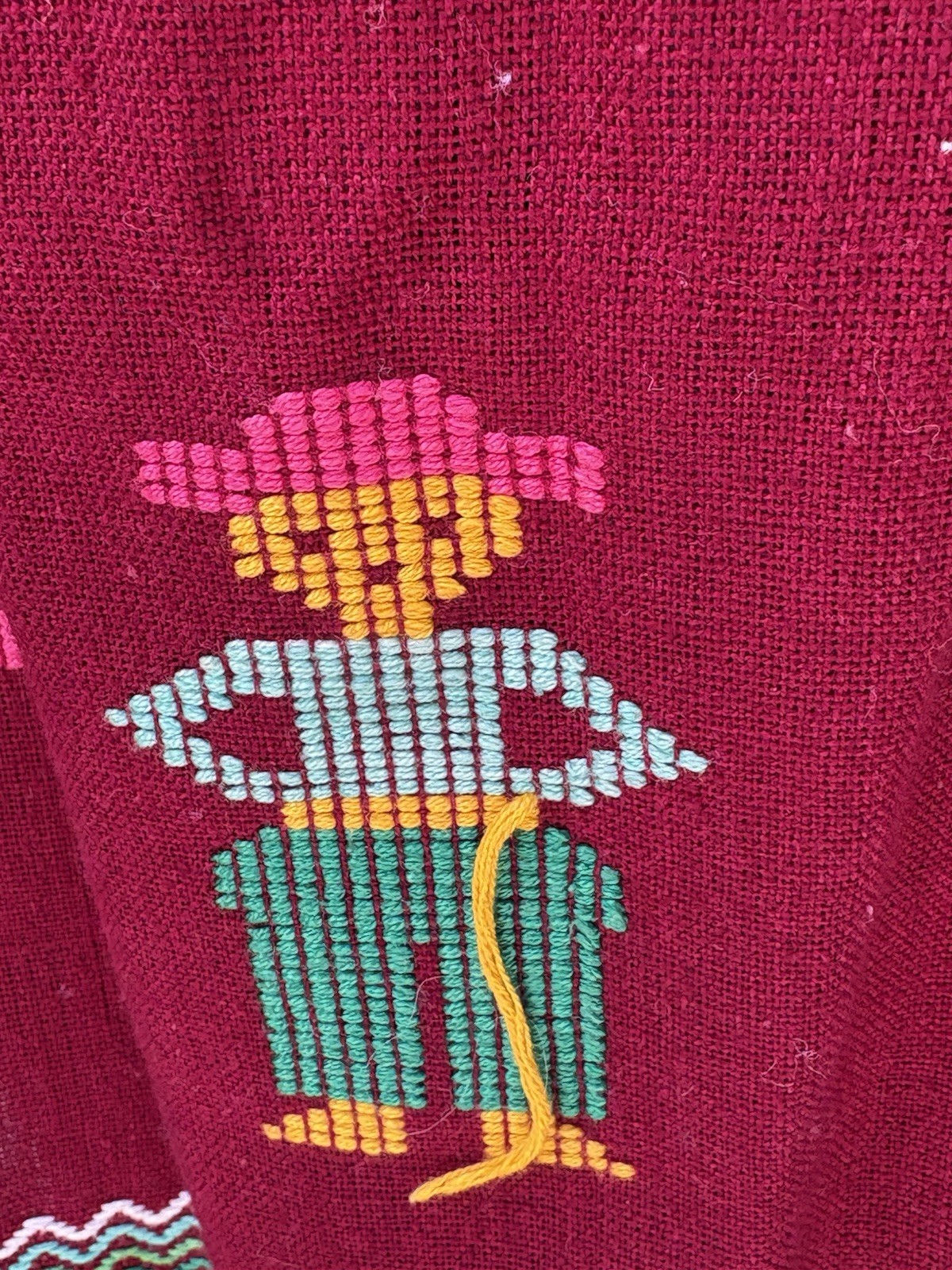Vtg HandWoven Embroidered Guatemalan Mayan Fiesta Skirt Sz M Folk Boho Artisan