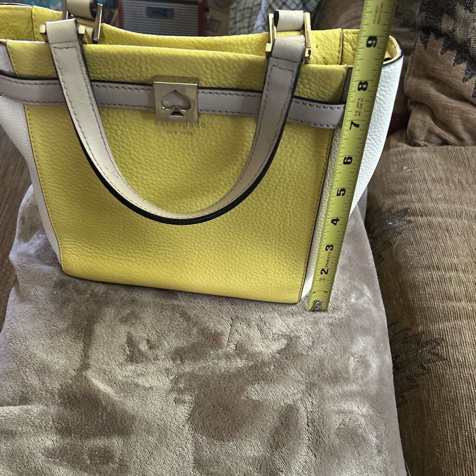 Kate Spade Yellow/Beige Leather Handbag