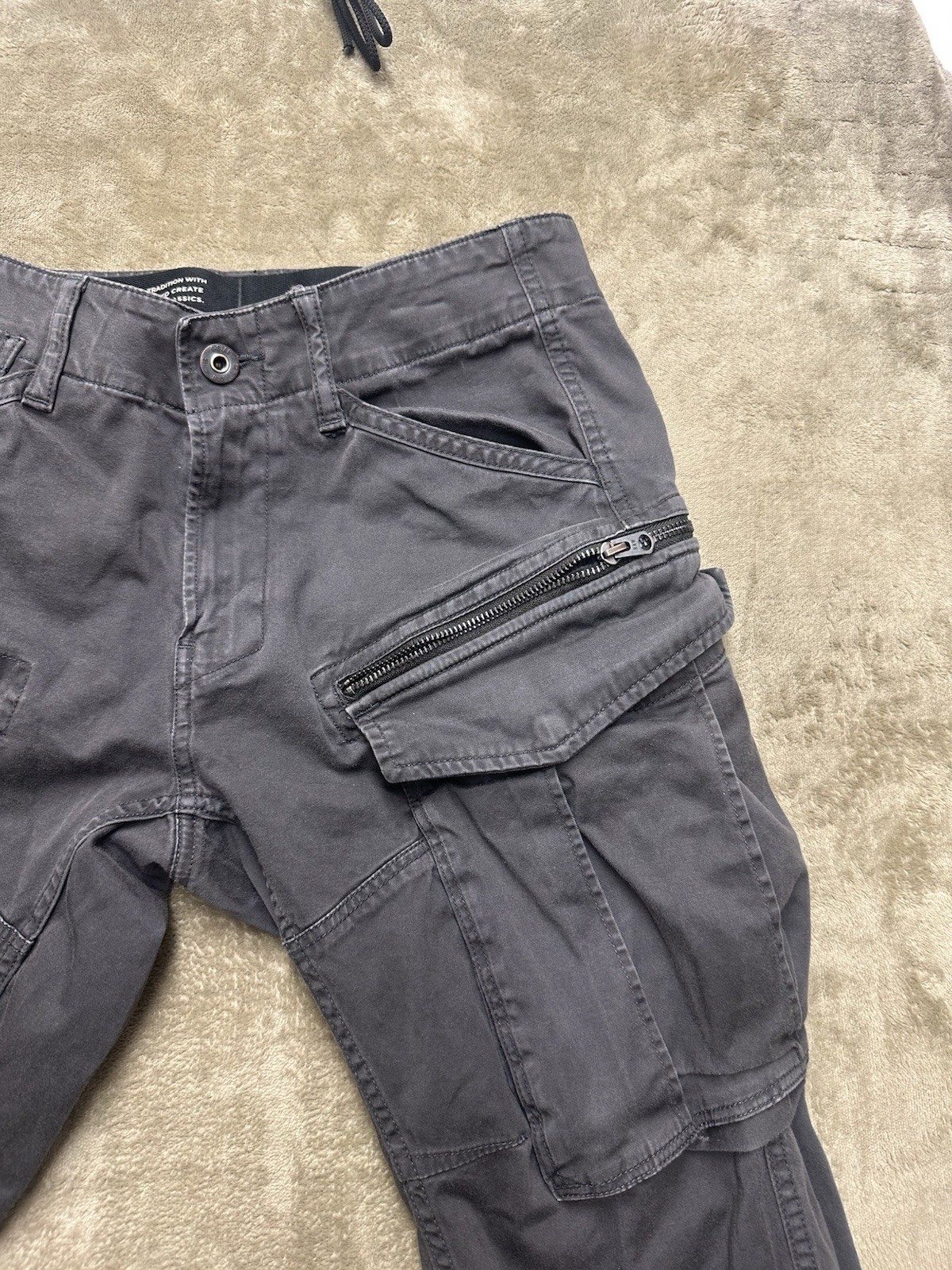 G-Star Raw Rovic Zip 3D Regular Tapered Pants d02190-5126-976 black Mens Sz31x30